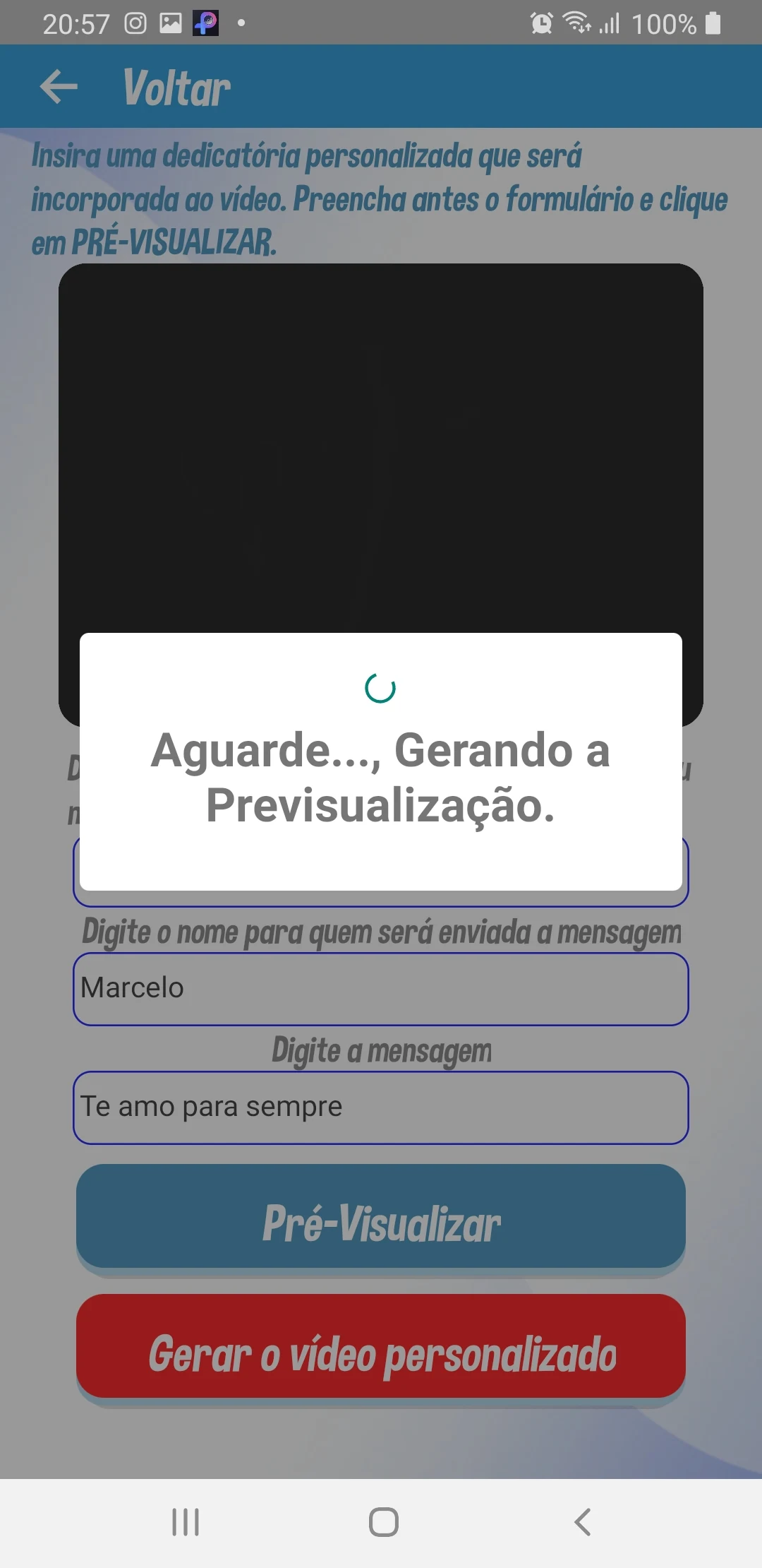 VideoMensagens Personalizadas screenshot